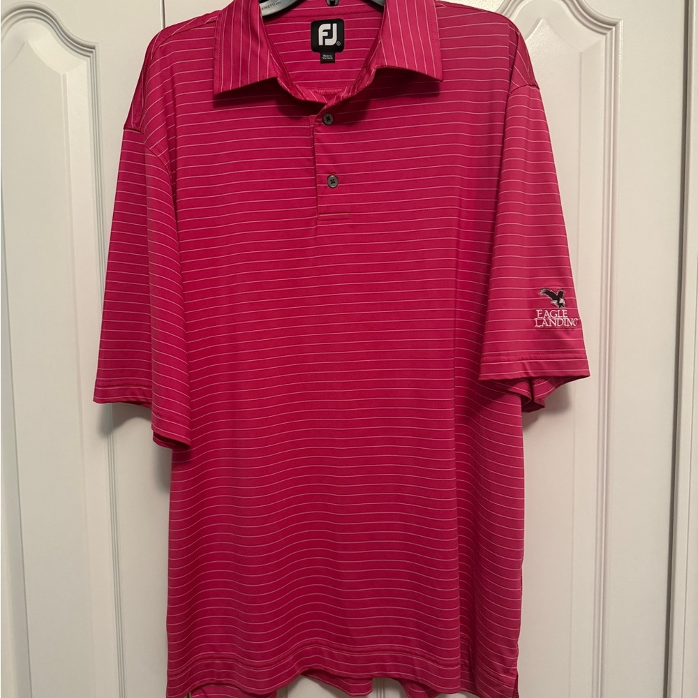 FootJoy Men's Vibrant Pink Polo Shirt